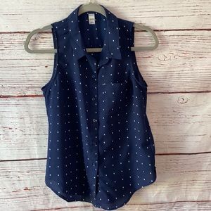 Old Navy Polka Dot Sleeveless Blouse XS